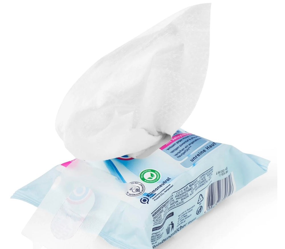 Cleansing facial wipes
